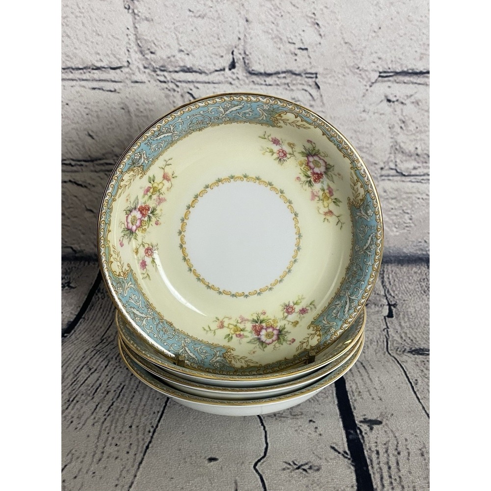 Noritake Blue Dawn 622 Dessert Berry Bowls 5.75" Set Of 4